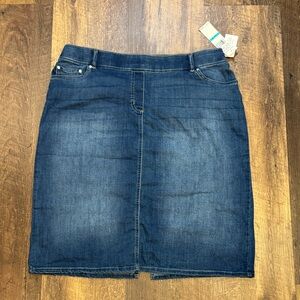 Alfred Dunner In Full Bloom‎ Blue Jean Pencil Skirt Women’s 16 NWT